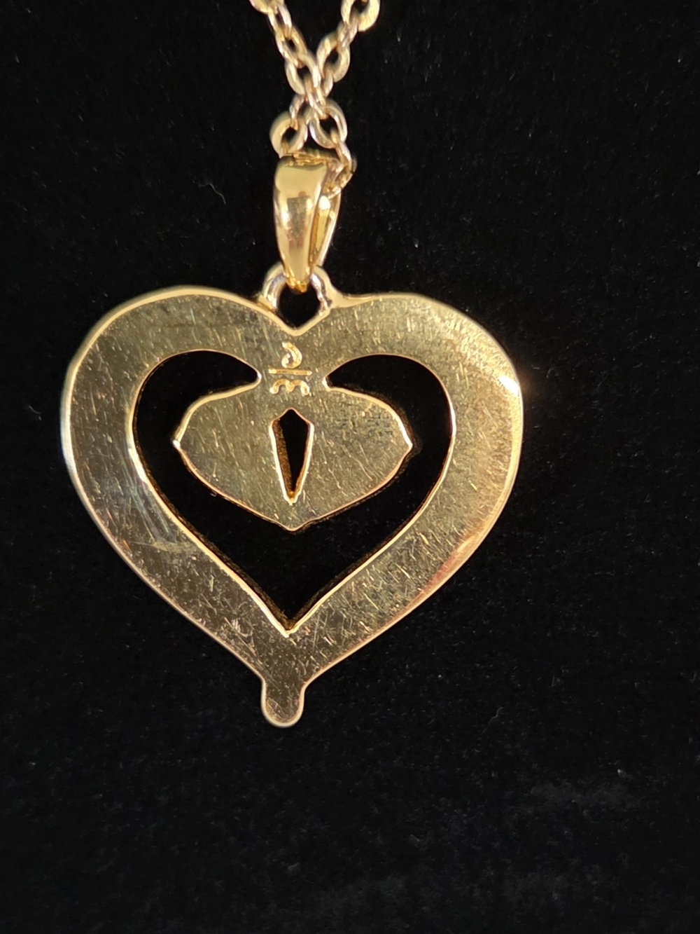 Dandury Mint 14k GP Heart Pendant Necklace-Crystal Birthstones&Pave Set Diamonds - Picture 2 of 5